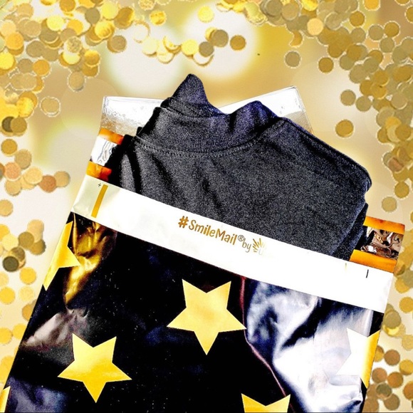 10 19X24 Black Gold Star Poly Mailers PRICE FIRM - Picture 2 of 2